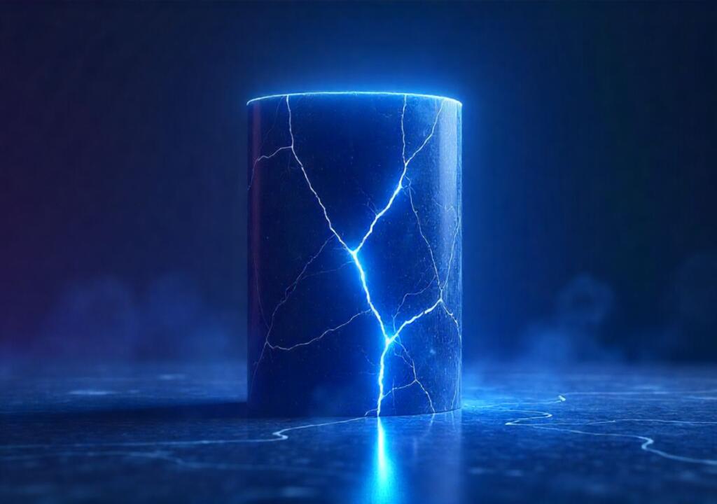 Cracked marble pillar symbolizing erosion of trust.