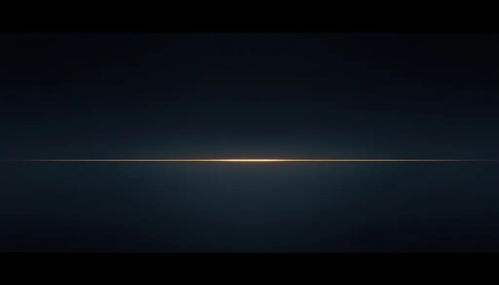 Minimalist horizon with subtle gold light representing strategic foresight