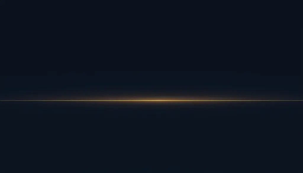 Minimalist dark horizon with ascending golden line symbolizing strategic alignment and authority elevation