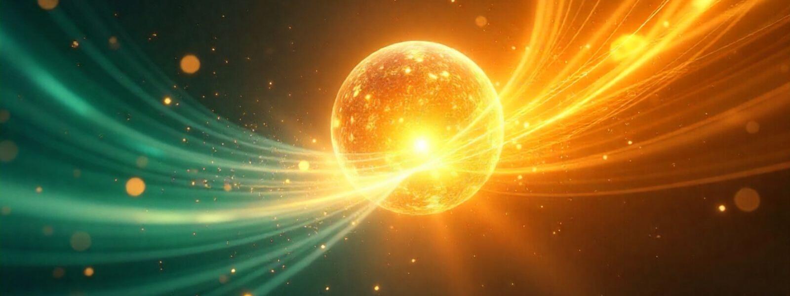 Golden light streams merging into one flow, symbolizing unified brand storytelling and strategic cohesion.